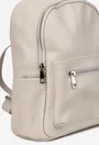 Rucsac dama bej deschis din piele texturata