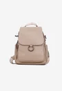 Rucsac dama bej din piele naturala