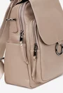 Rucsac dama bej din piele naturala