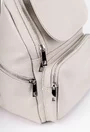 Rucsac dama bej din piele texturata cu buzunare