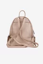 Rucsac dama bej roze confectionat din piele texturata