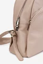 Rucsac dama bej roze confectionat din piele texturata