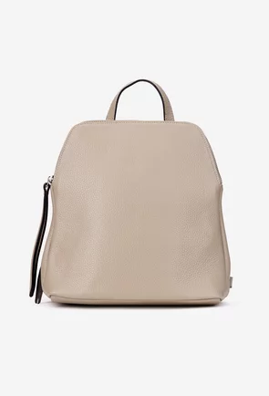 Rucsac dama bej roze din piele naturala