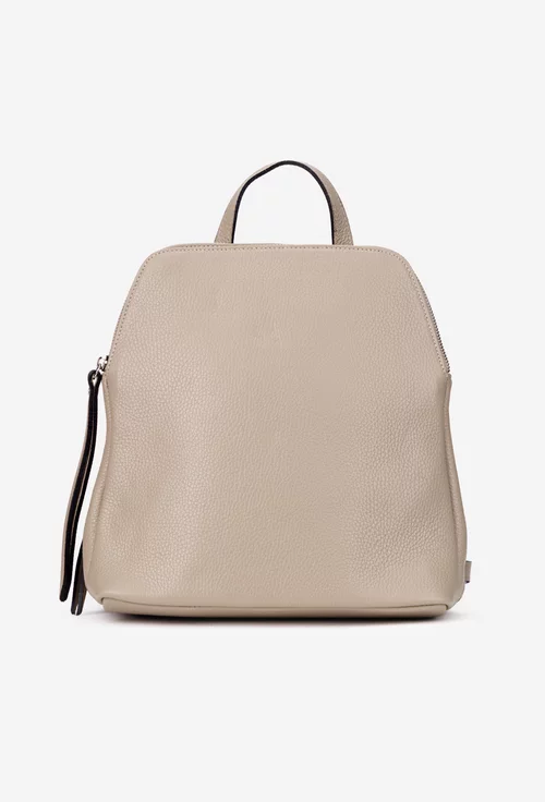 Rucsac dama bej roze din piele naturala