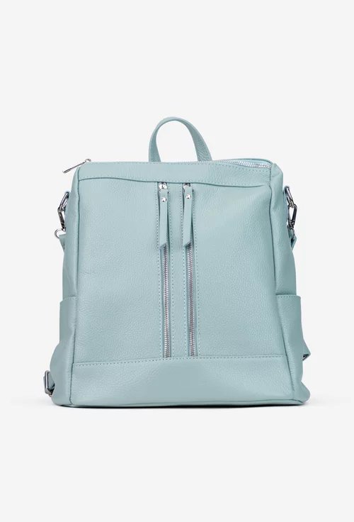 Rucsac dama bleu confectionat din piele texturata