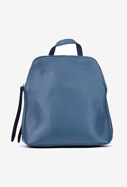 Rucsac dama bleu din piele naturala