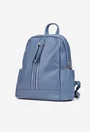 Rucsac dama bleu din piele naturala