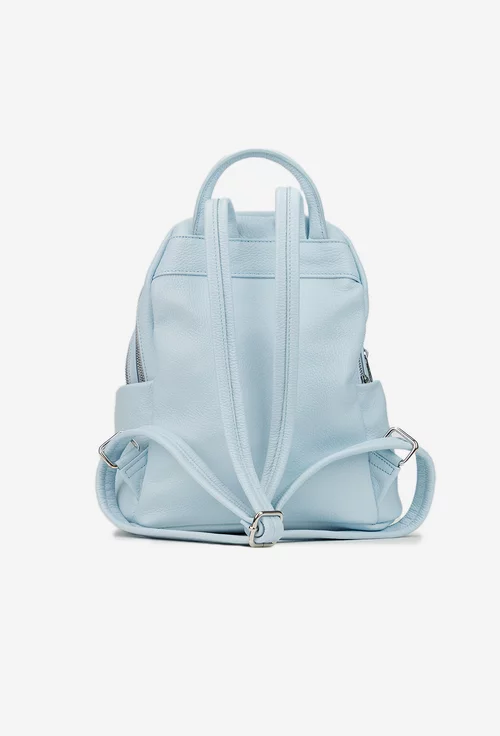 Rucsac dama bleu din piele naturala