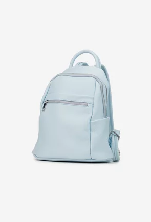 Rucsac dama bleu din piele naturala