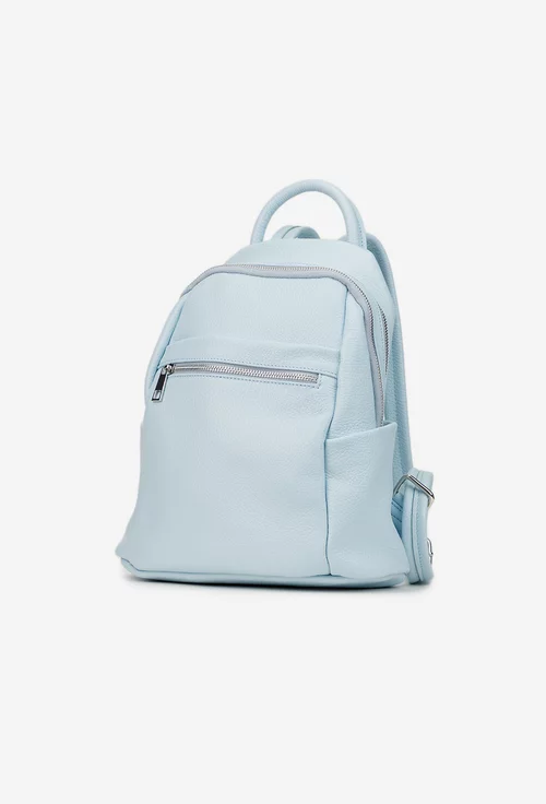 Rucsac dama bleu din piele naturala
