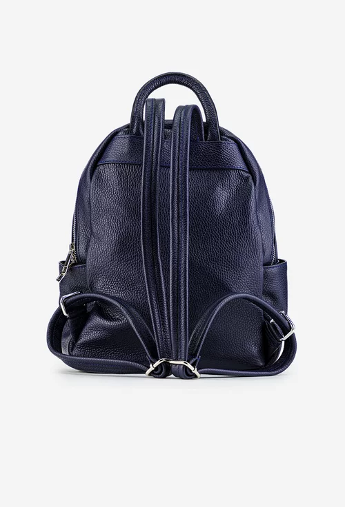 Rucsac dama bleumarin din piele naturala