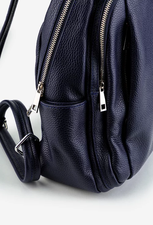 Rucsac dama bleumarin din piele naturala