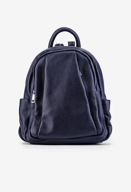 Rucsac dama bleumarin din piele naturala