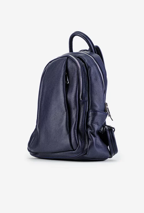 Rucsac dama bleumarin din piele naturala