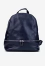 Rucsac dama bleumarin din piele texturata