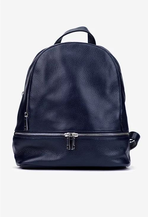 Rucsac dama bleumarin din piele texturata