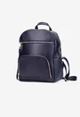 Rucsac dama bleumarin din piele texturata