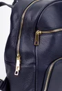 Rucsac dama bleumarin din piele texturata