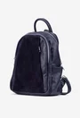 Rucsac dama bleumarin din piele texturata