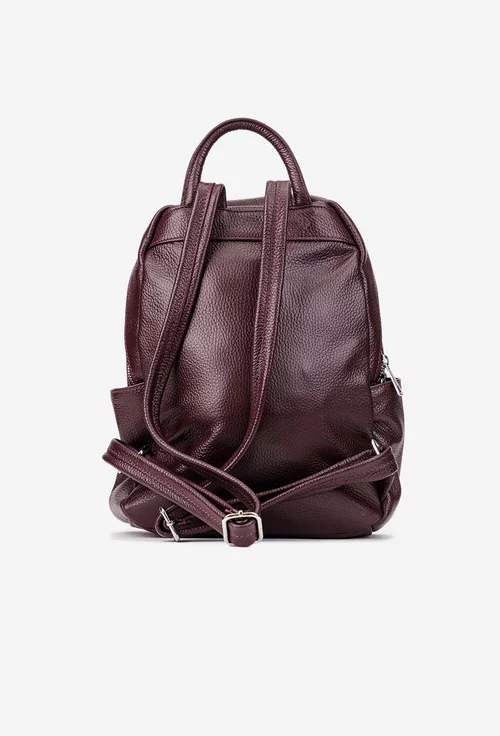Rucsac dama bordo din piele texturata