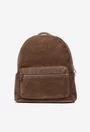Rucsac dama din piele intoarsa taupe