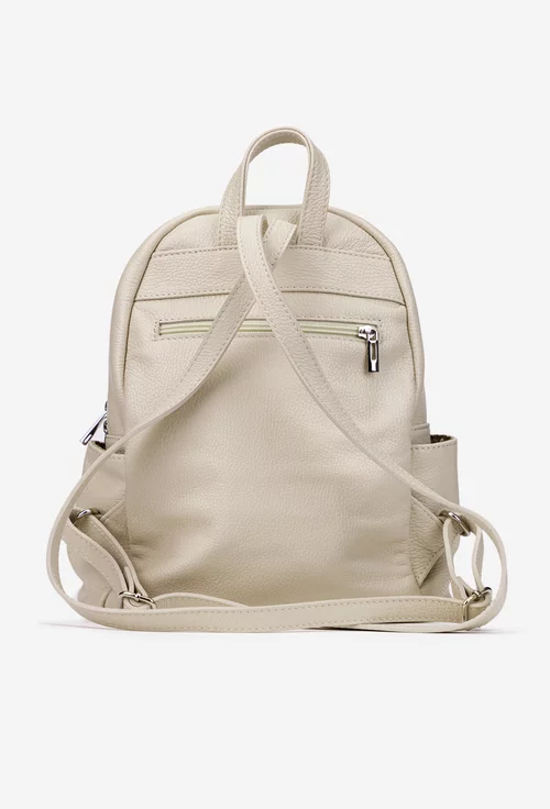 Rucsac dama din piele naturala bej deschis