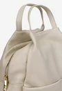 Rucsac dama din piele naturala texturata bej deschis