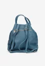 Rucsac dama din piele naturala texturata bleu