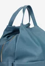 Rucsac dama din piele naturala texturata bleu
