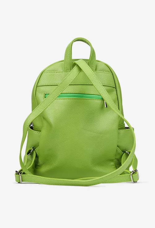 Rucsac dama din piele naturala verde deschis