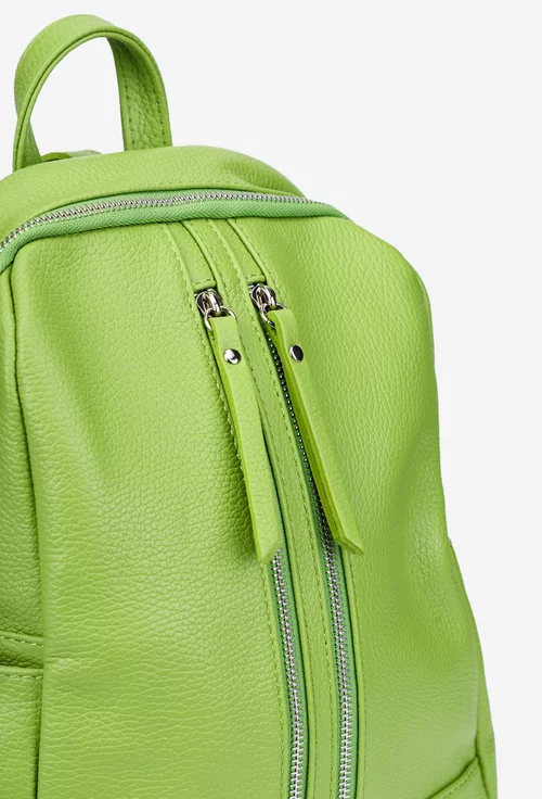 Rucsac dama din piele naturala verde deschis