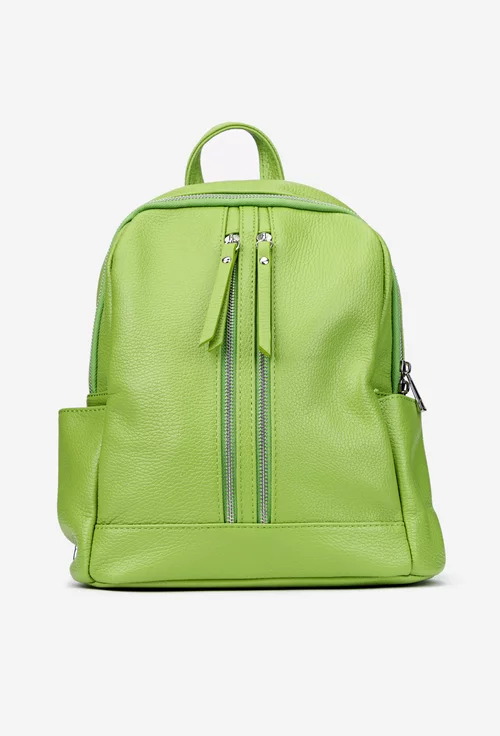 Rucsac dama din piele naturala verde deschis