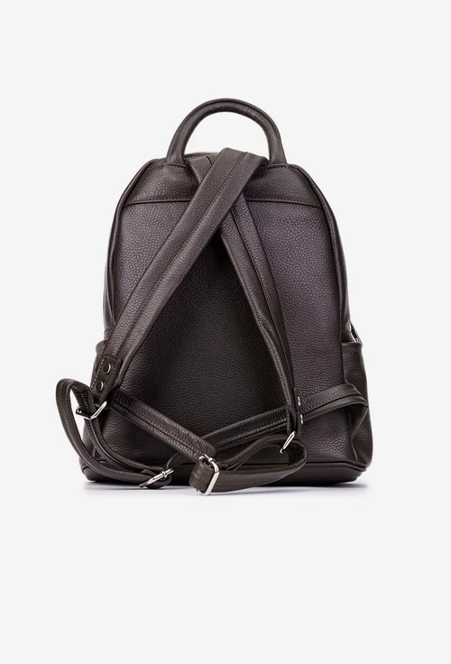 Rucsac dama din piele texturata maro