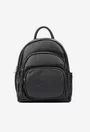 Rucsac dama din piele texturata neagra