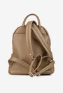Rucsac dama din piele texturata taupe