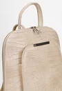 Rucsac dama elegant bej din piele croco