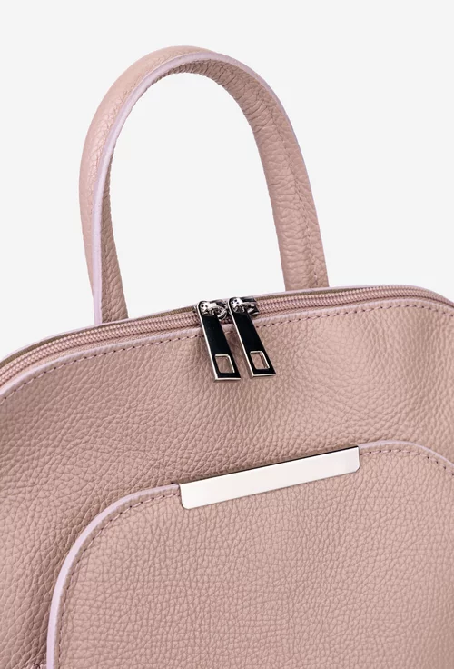 Rucsac dama elegant din piele roz pudra picture - 5