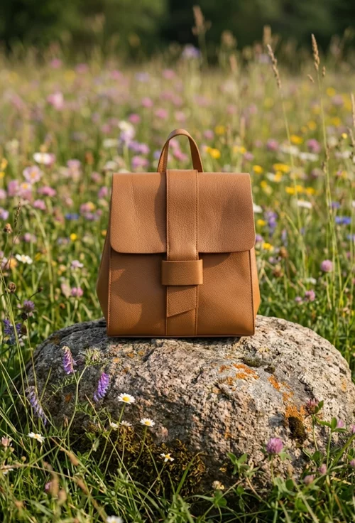 Rucsac dama elegant stil geanta din piele maro