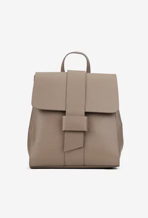 Rucsac dama elegant stil geanta din piele taupe