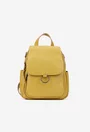 Rucsac dama galben mustar din piele naturala