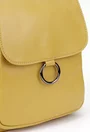 Rucsac dama galben mustar din piele naturala