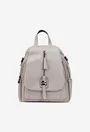 Rucsac dama gri din piele naturala