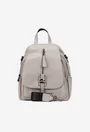 Rucsac dama gri din piele naturala