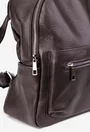 Rucsac dama maro inchis din piele texturata
