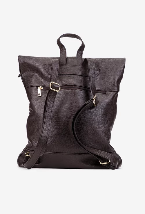 Rucsac dama maro inchis din piele texturata