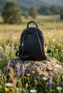 Rucsac dama negru din piele naturala