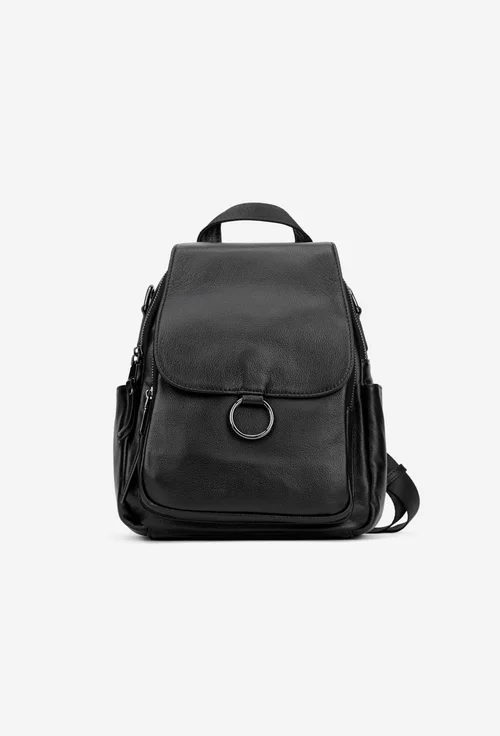 Rucsac dama negru din piele naturala