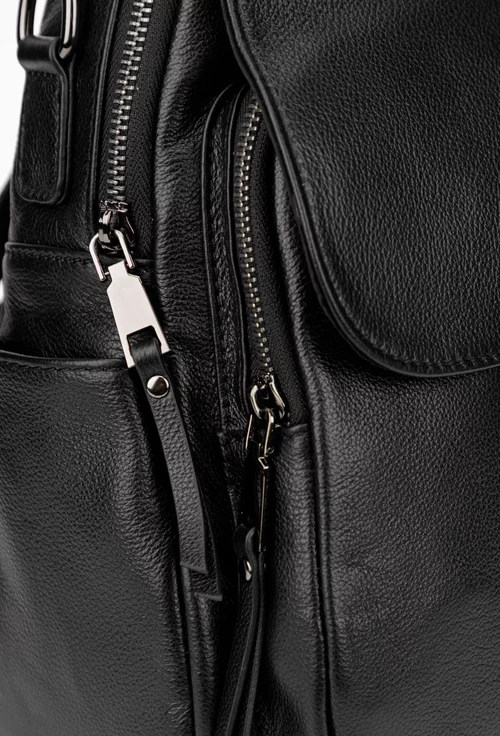 Rucsac dama negru din piele naturala