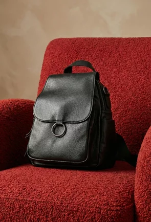 Rucsac dama negru din piele naturala