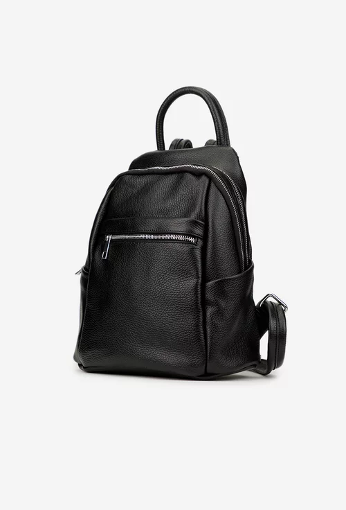 Rucsac dama negru din piele naturala